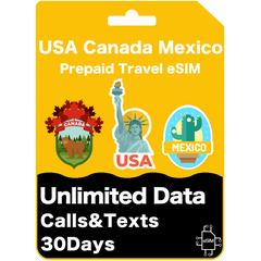 Tarjeta de viaje prepago EE. UU., Canadá y México