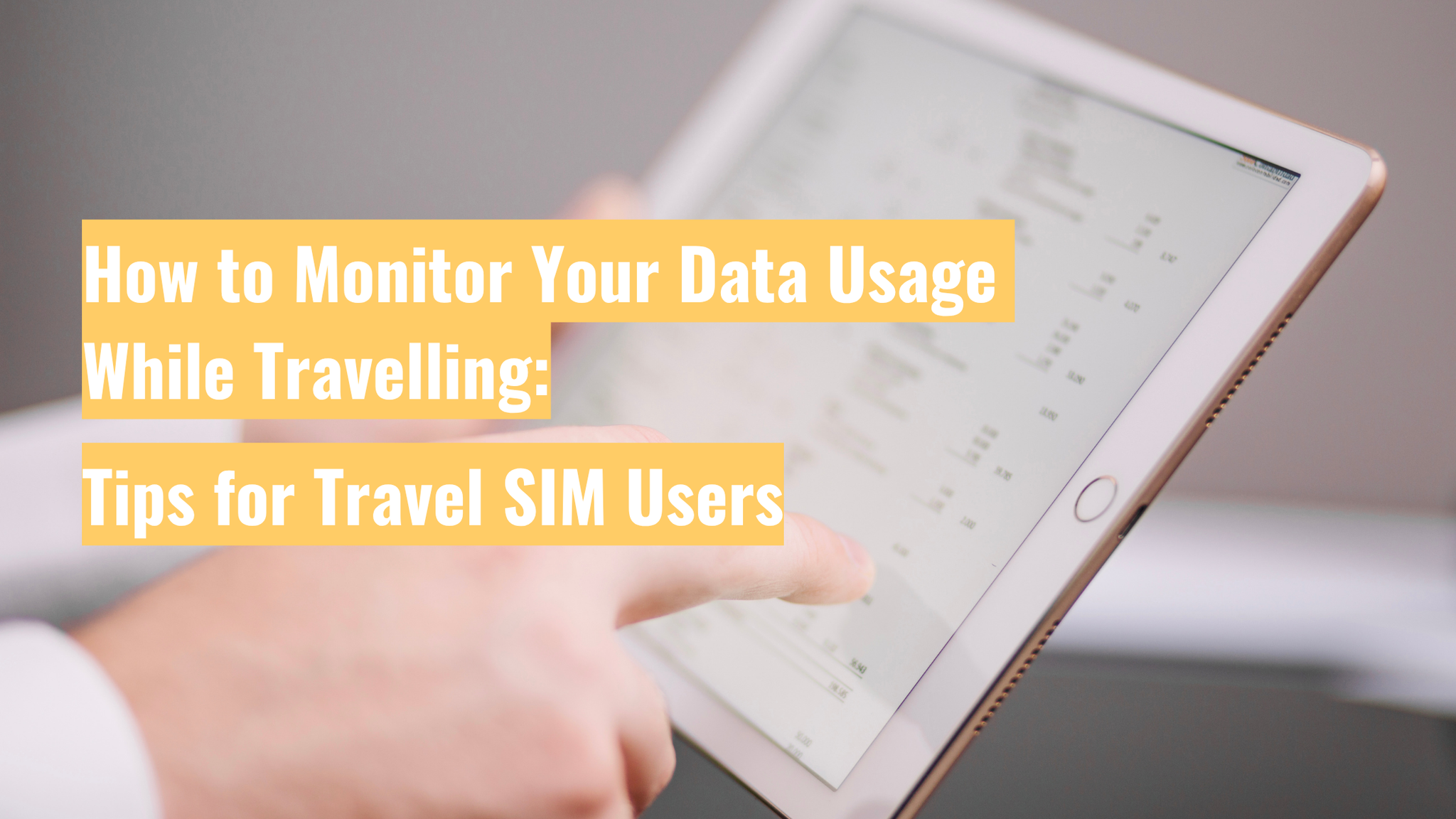 How to Monitor Your Data Usage While Travelling: Tips for Travel SIM Users