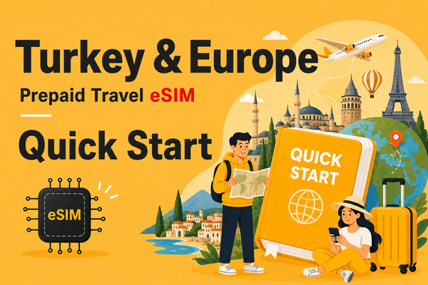 Turkcell Türkei & Europa Prepaid eSIM Benutzerhandbuch