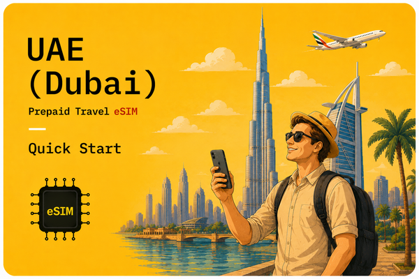 UAE Dubai Prepaid eSIM Benutzerhandbuch