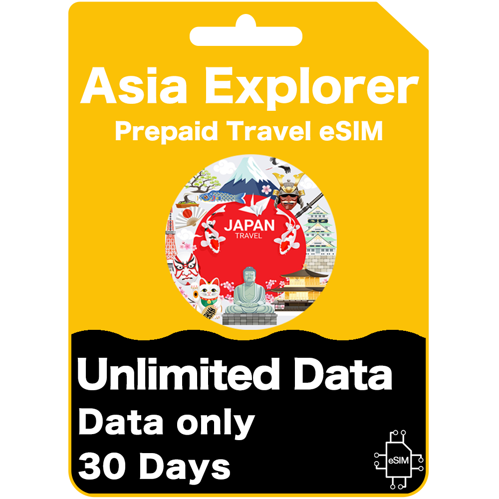 Asia Explorer Prepaid Reise-eSIM Karte