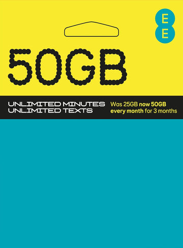 Prepaid-Reise-SIM-Karte für Großbritannien und Europa, 50/30/16 GB, 30 Tage