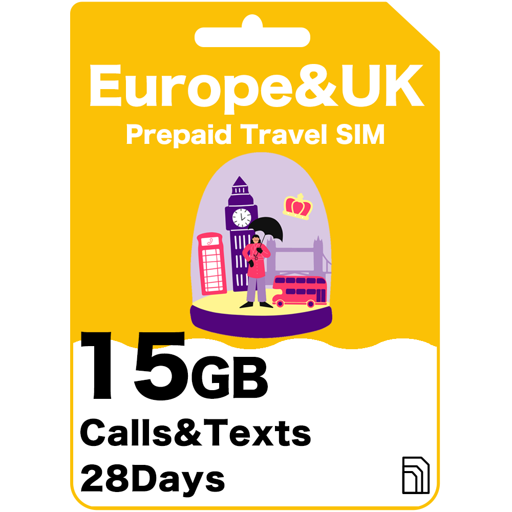 Europe & UK Travel SIM 28 Days