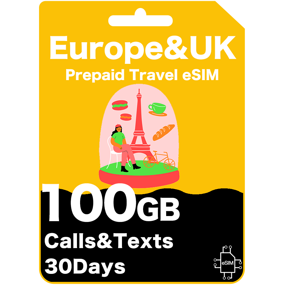 Carte eSIM de voyage prépayée Europe & Royaume-Uni – KPN