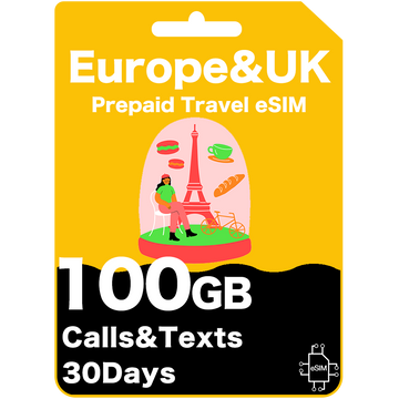 Carte eSIM de voyage prépayée Europe & Royaume-Uni – KPN