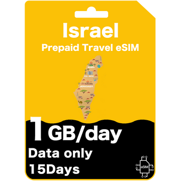 Tarjeta eSIM Prepagada de Viaje a Israel