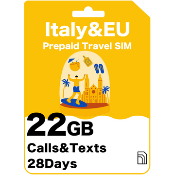 Italien Prepaid Reise-SIM-Karte 28 GB 28 Tage - Vodafone 