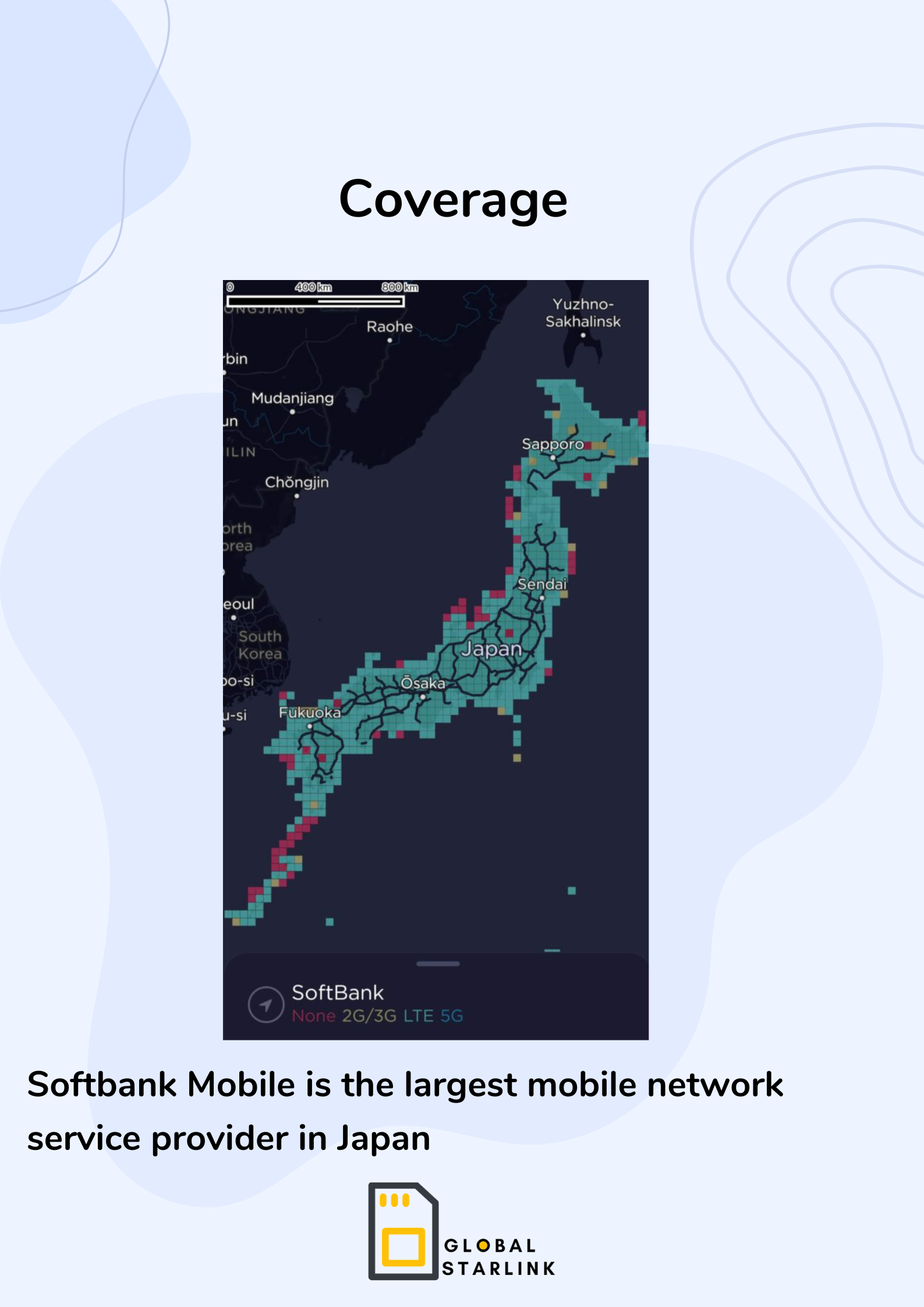 Japan Prepaid Travel eSIM Card - SoftBank (Data Only) - G-Starlink