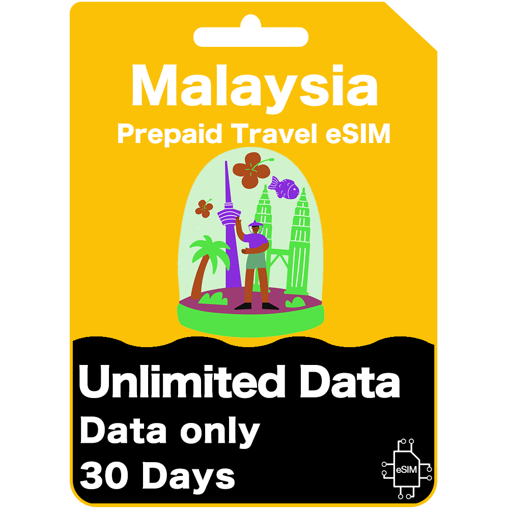Südostasien Prepaid-Reise-eSIM-Karte 30 GB 30 Tage (nur Daten)