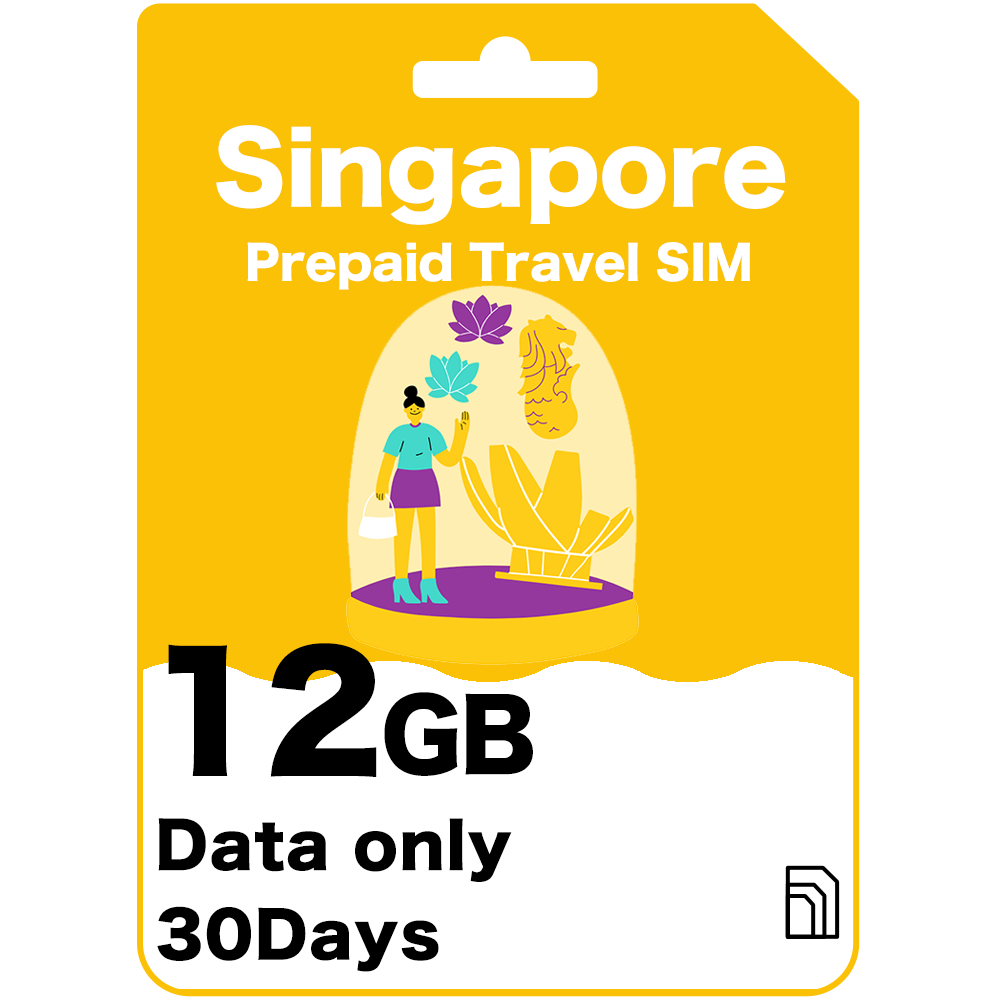 Singapur Prepaid Reise-SIM-Karte 12 GB 30 Tage