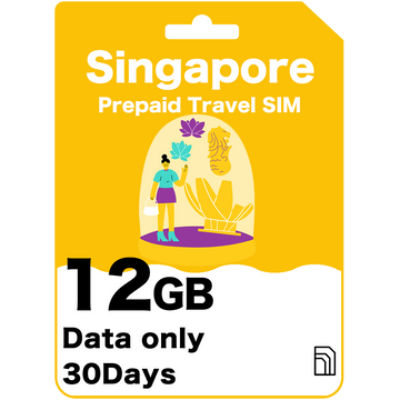 Singapur Prepaid Reise-SIM-Karte 12 GB 30 Tage