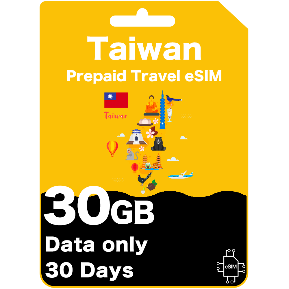 Tarjeta eSIM de Viaje Prepago para Taiwán