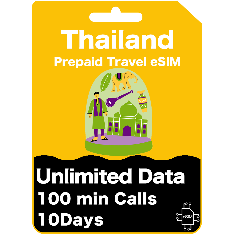 Carte eSIM de voyage prépayée en Thaïlande 15 Go/50 Go 7/10 jours - AIS