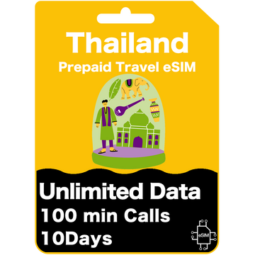 Carte eSIM de voyage prépayée en Thaïlande 15 Go/50 Go 7/10 jours - AIS