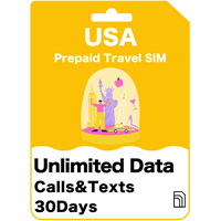 USA & Hawaii Prepaid Travel SIM Card - T-Mobile