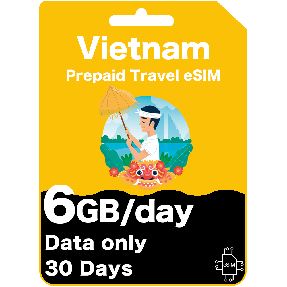 Vietnam Prepaid-Reise-eSIM-Karte, 5 GB pro Tag, 15 Tage – Viettel (nur Daten)